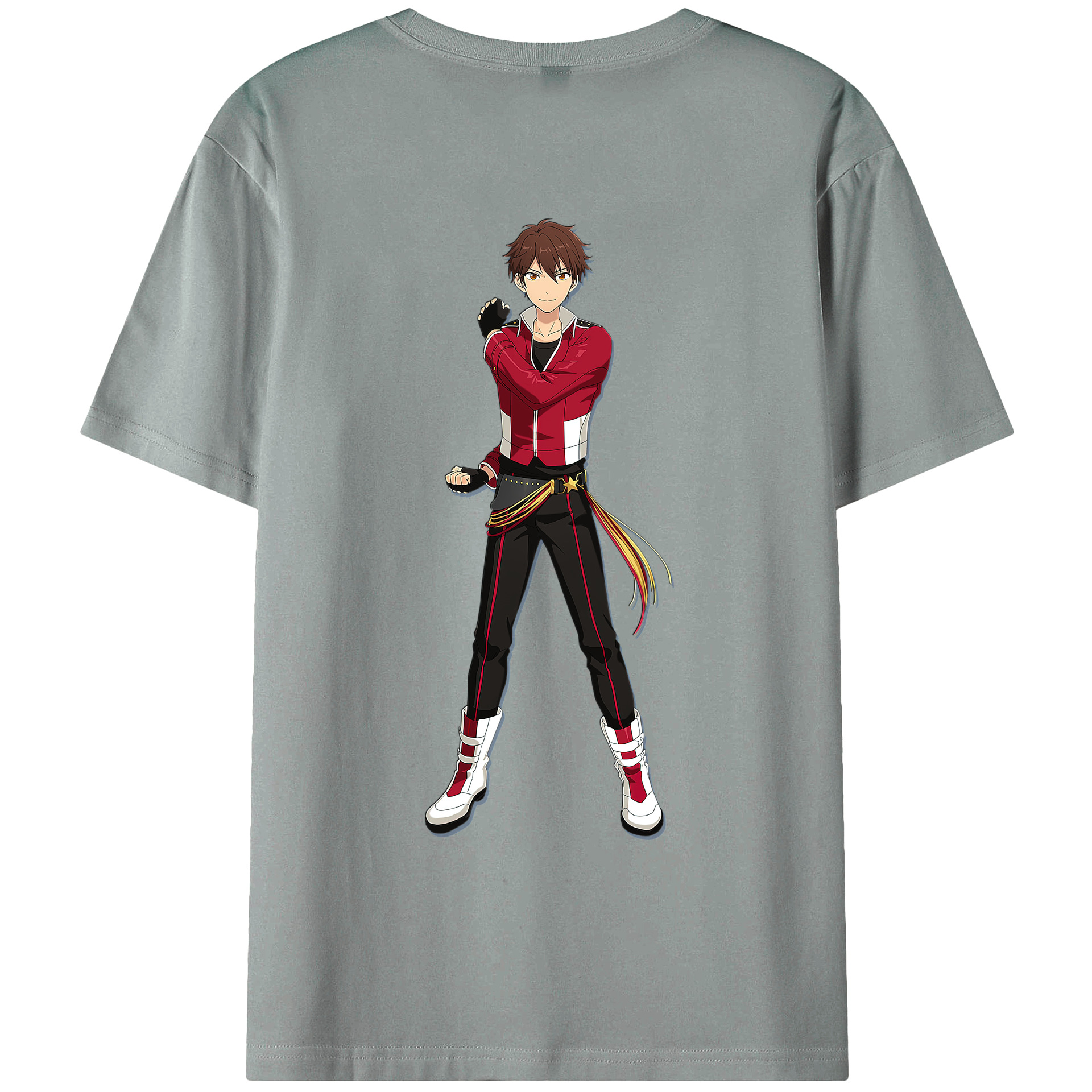 （画像用） あんさんぶるスターズ! Ensemble Stars 綿100％ メンズ半袖Tシャツ（バックプリント） 通気性